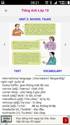 Tieng Anh Lop 10 - English 10 Screenshot 3