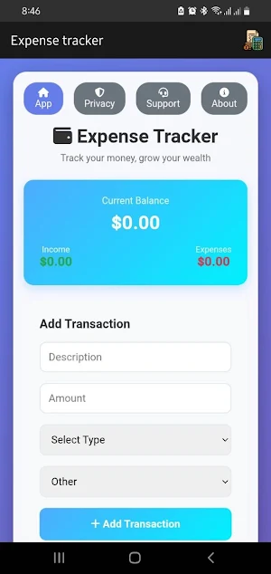 B8R-Expense tracker Screenshot 0