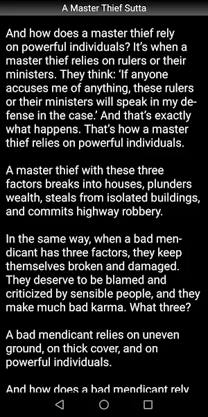 Buddhism: A Master Thief Sutta Screenshot 2