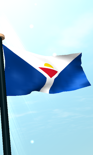 Saint Martin Flag 3D Wallpaper Screenshot 3