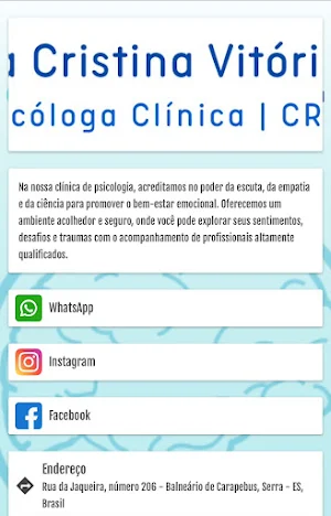 Cristina Vitória Psicóloga Screenshot 1