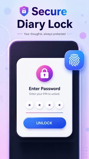 Daily Journal: Diary with lock Screenshot 0