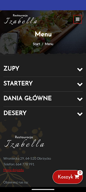 Restauracja Izabella Screenshot 0