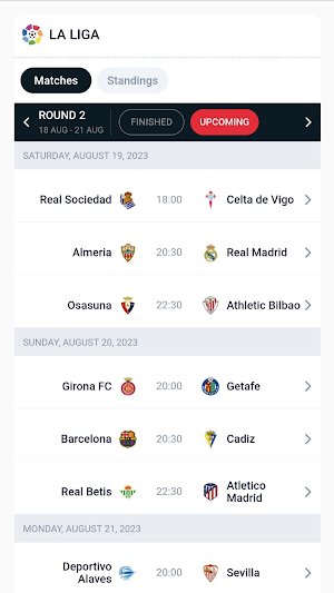 La Liga LiveScores Screenshot 1
