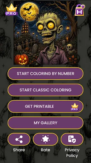 Zombie Color by Number Screenshot 1