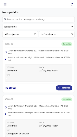 Bag Cliente Screenshot 2
