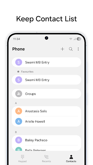 Contacts Screenshot 1