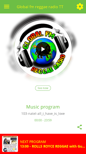 Global fm reggae radio TT Screenshot 0