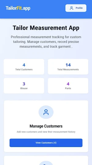 TailorFit-Digital Measurement Screenshot 2