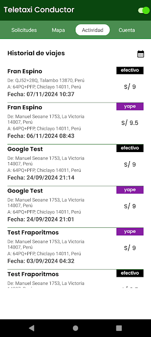 Teletaxi Conductor Screenshot 2