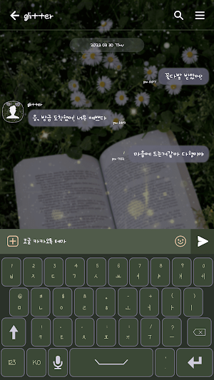 카카오톡 테마 - 반짝이는 무드 소풍 Screenshot 2