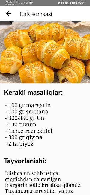 Taomlar va Disertlar Screenshot 2