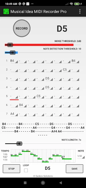 Musical Idea MIDI Recorder Pro Screenshot 2