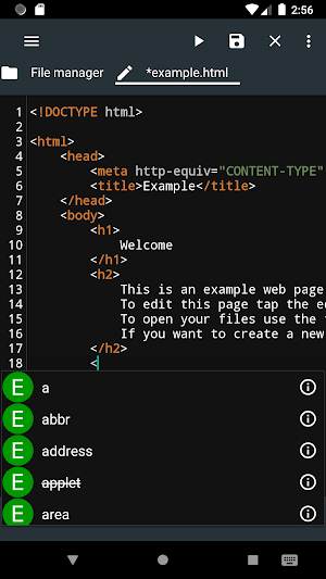 Html Editor Screenshot 1