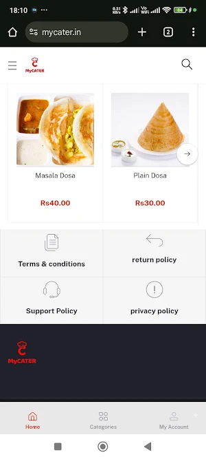 MyCATER Screenshot 2