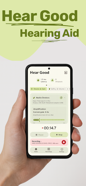 HearingAid: Booster & Recorder Screenshot 0