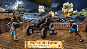 Battle of Caribbean Warship: Pirate Treasures Screenshot 1