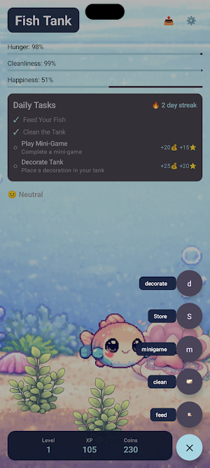 Pixel Fish Tank Screenshot 0