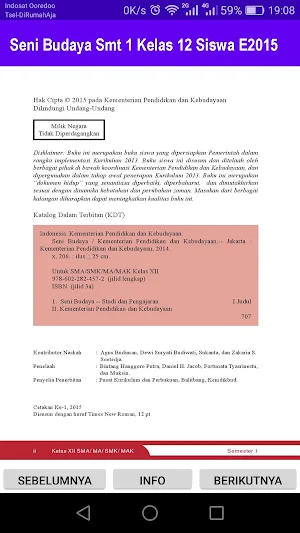 Seni Budaya Kelas 12 Smt 1 Siswa E2015 Screenshot 1