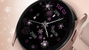 Elegant Snowflakes watch face Screenshot 0