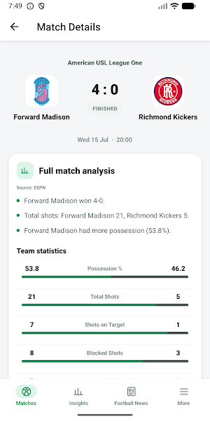 Football Scores Screenshot 2