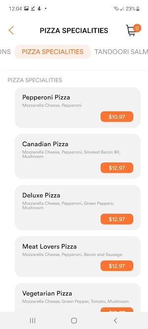 Cambridge Pizza Screenshot 2