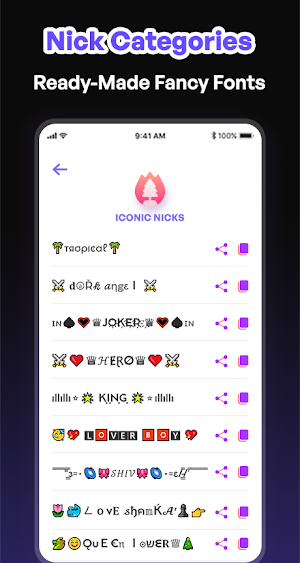 Nickname generator :Fancy font Screenshot 2