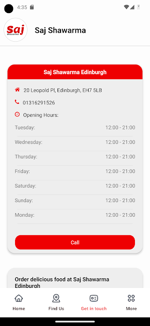 Saj Shawarma Edinburgh Screenshot 2