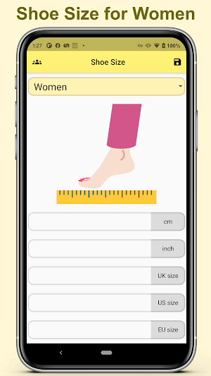 Shoe Size Screenshot 1