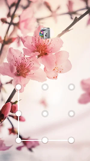 AppLock Live Theme Peach Blossoms – Paid Theme Screenshot 0