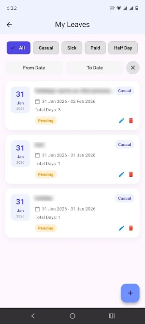 Ekodex Employee Attendance App Screenshot 3