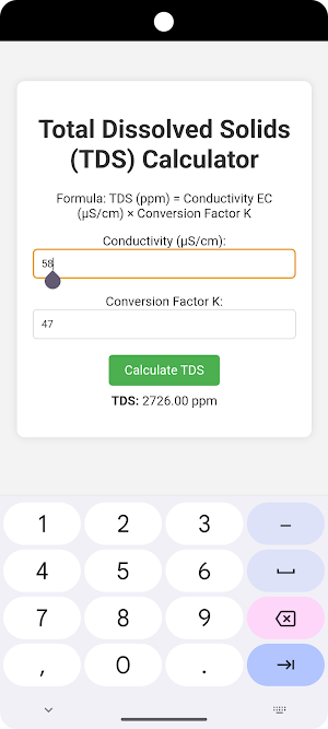 TDS Calculator Screenshot 0