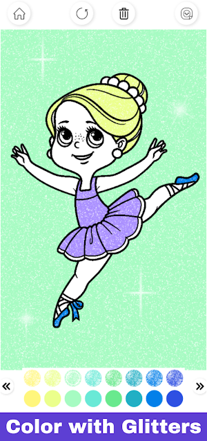 Ballerina Coloring Glitter Screenshot 1