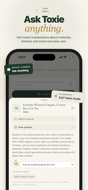 Toxie: Clothing Toxin Scanner Screenshot 1
