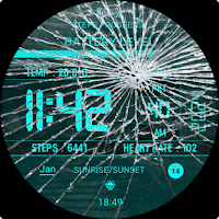 Broken Screen Watch Face