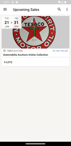 Automobilia Auctions Screenshot 0