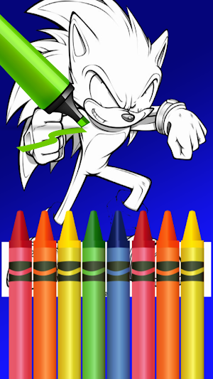 Soni Coloring Book hedgehog Screenshot 2