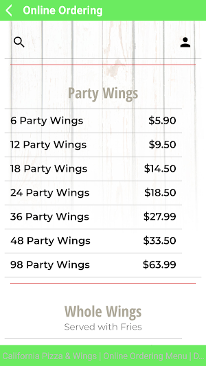 California Pizza & Wings Screenshot 3