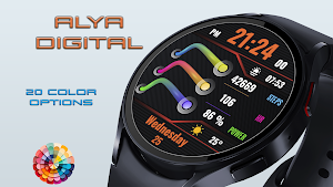 Alya Digital Watch Face Screenshot 2