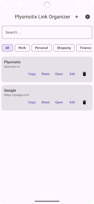 Offline Link Organizer Screenshot 0