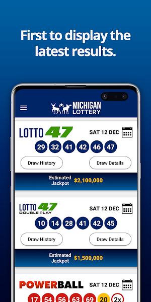 Michigan Lottery Numbers Screenshot 0