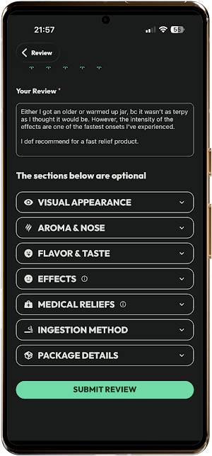 GREENT: Cannabis Strain Log Screenshot 3