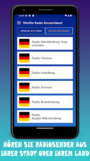 90s90s Radio Deutschland App Screenshot 2