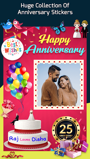 Name Photo On Anniversary Cake Screenshot 2