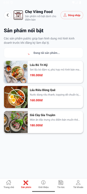 ChoViengFood Screenshot 1