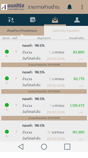 Ausiris Gold Investment Trade Screenshot 1