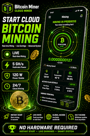 Bitcoin Miner Cloud Miner Screenshot 1