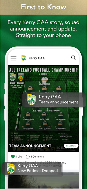 Kerry GAA: Official App Screenshot 1