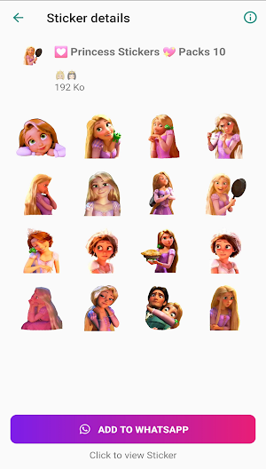 Princess Animated Stickers Screenshot 3