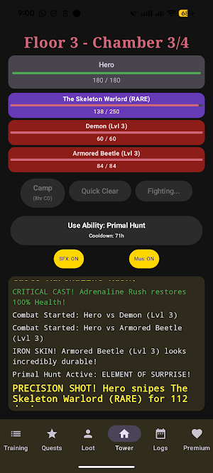 Fitness RPG: Tower of Aggani Screenshot 1